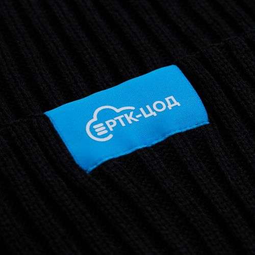 Лейбл тканевый Epsilon, L, голубой