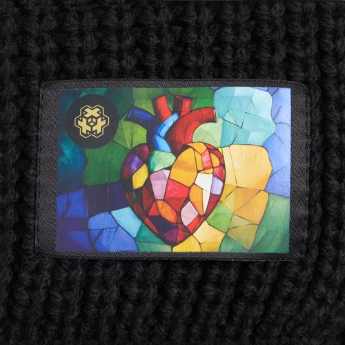 Лейбл тканевый Epsilon, XL, черный