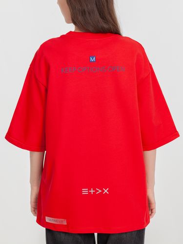 Футболка оверсайз унисекс Kosmos 2.0, красная
