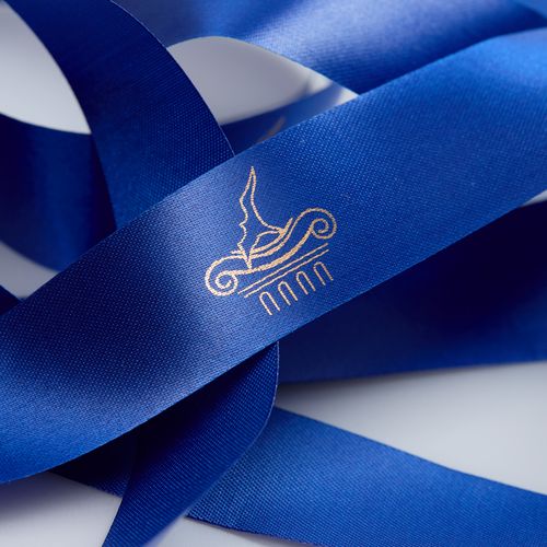 Лента сатиновая Satin 20 L, синяя, 150 см