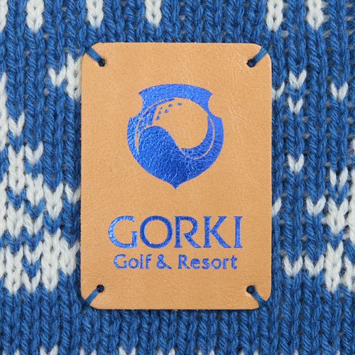 Плед Holidale, синий с молочным