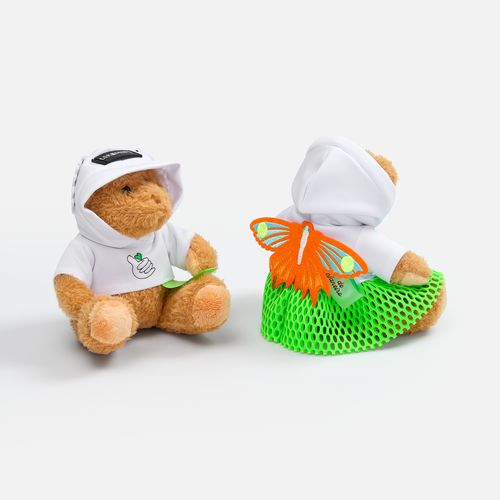 Мягкая игрушка «Мишка Cuddleton» в белом худи