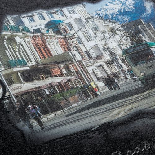 Ежедневник Doppio, недатированный, черный с красным