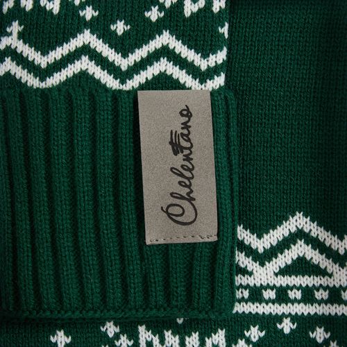 Варежки Elnik, зеленые с молочно-белым