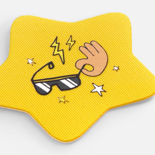 Наклейка тканевая Lunga Bial, M, желтая