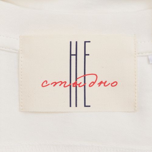 Футболка оверсайз унисекс Sideline, молочно-белая