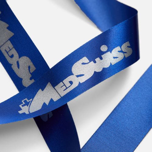 Лента сатиновая Satin 20 XXL, синяя, 250 см