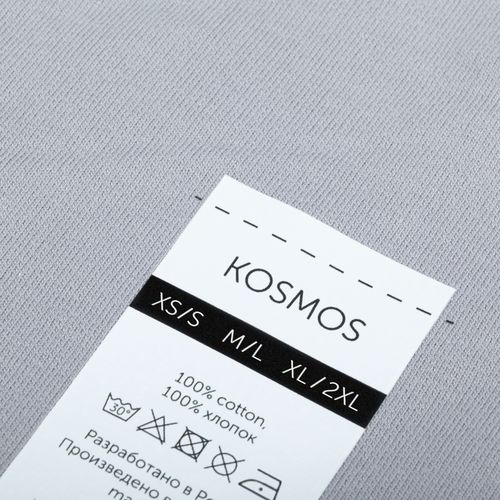 Футболка оверсайз с двойным рукавом Kosmos, светло-серая