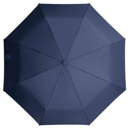 Зонт складной Unit Light с черной ручкой, темно-синий