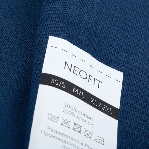 Футболка оверсайз унисекс с капюшоном Neofit, темно-синяя