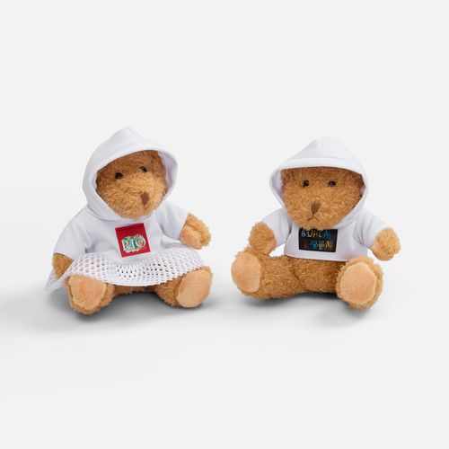 Мягкая игрушка «Мишка Cuddleton» в белом худи