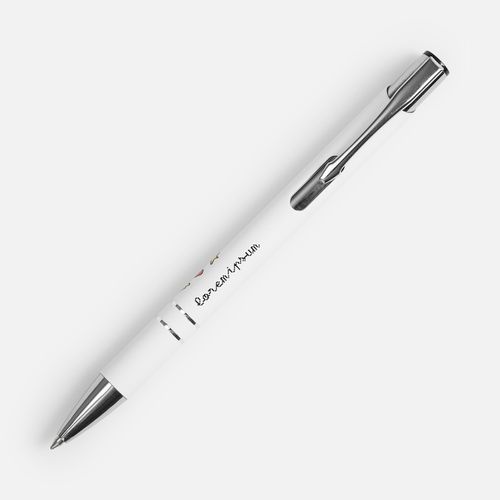 Ручка шариковая Keskus Soft Touch, белая