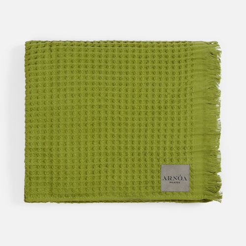 Плед вафельный Elenglect, зеленый