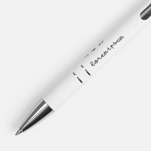 Ручка шариковая Keskus Soft Touch, белая