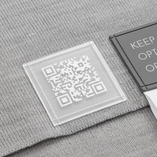 Лейбл из ПВХ Dzeta, L, прозрачный