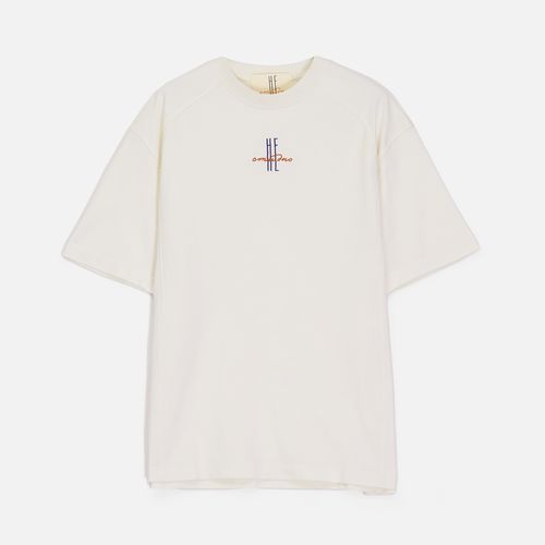 Футболка оверсайз унисекс Sideline, молочно-белая