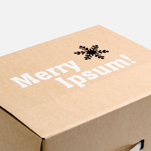 Коробка Matter High Light, крафт с белой ручкой