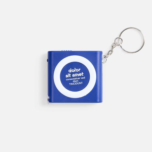 Брелок-фонарик с рулеткой Rule Tool, синий