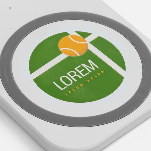 Настольная лампа с беспроводной зарядкой Modicum, белая