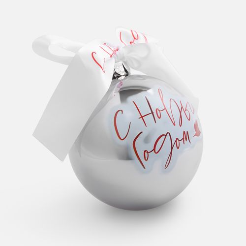 Елочный шар Finery Gloss, 8 см, глянцевый серебристый