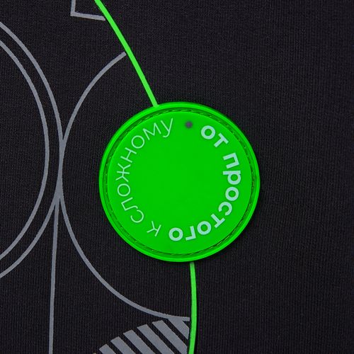 Футболка оверсайз с двойным рукавом Kosmos, черная