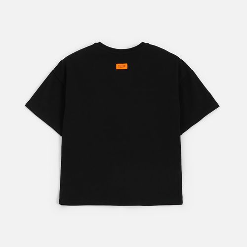 Футболка детская оверсайз Teezer, черная