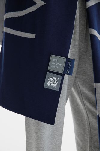 Шарф Bereg, серый с синим