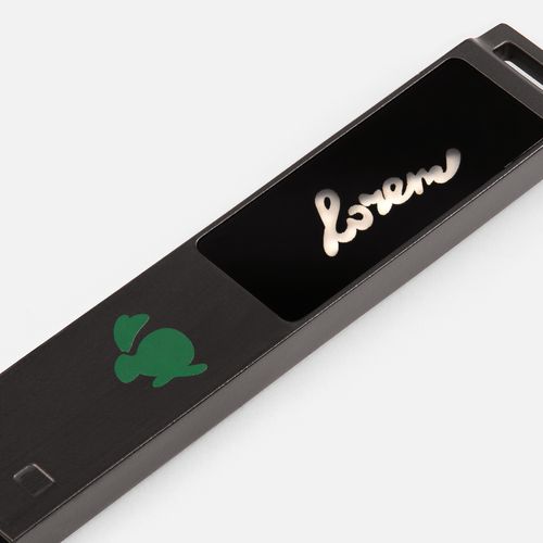 Флешка markBright Black с синей подсветкой, 32 Гб