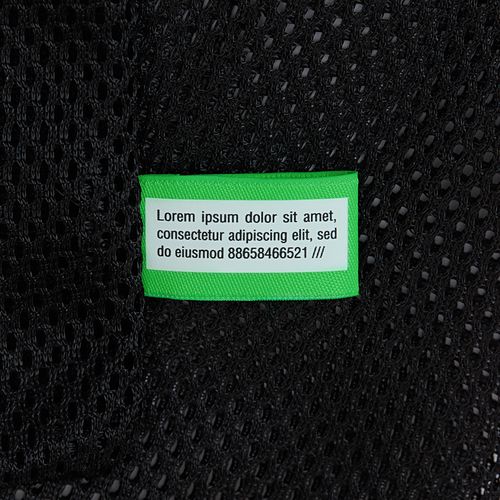 Лейбл тканевый Epsilon, S, зеленый неон