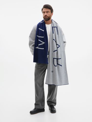 Шарф Bereg, серый с синим