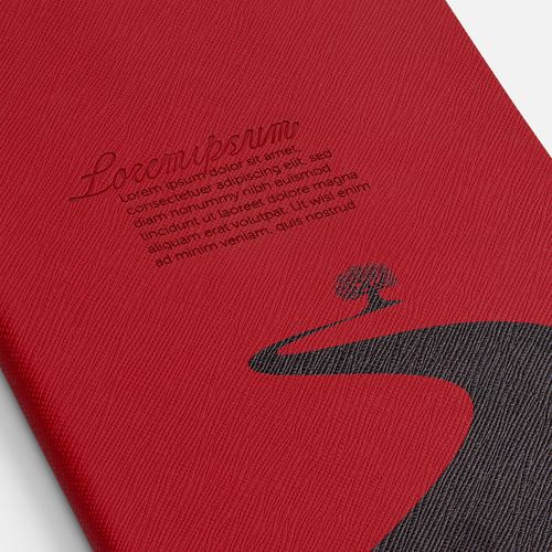 Ежедневник Lungo, недатированный, красный