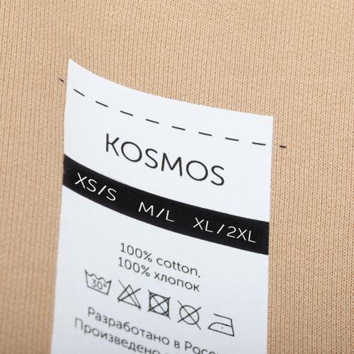 Футболка оверсайз унисекс Kosmos 2.0, бежевая