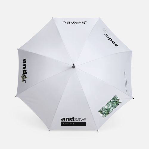 Зонт-трость Standard, белый с серебристым внутри