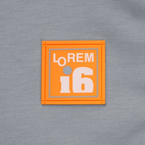 Лейбл из ПВХ Dzeta, L, оранжевый неон