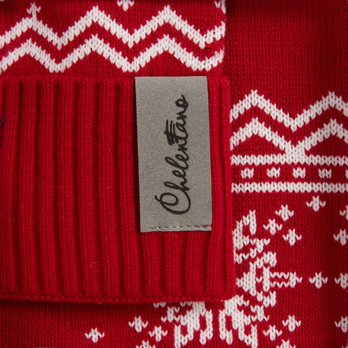 Варежки Elnik, красные с молочно-белым