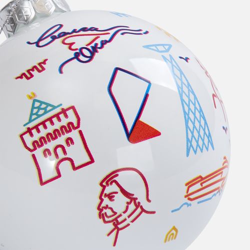 Елочный шар Finery Gloss, 10 см, глянцевый белый