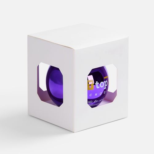 Елочный шар Finery Gloss, 8 см, глянцевый фиолетовый