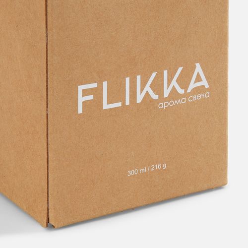 Ароматическая свеча Flikka, сосна и кипарис, бежевая