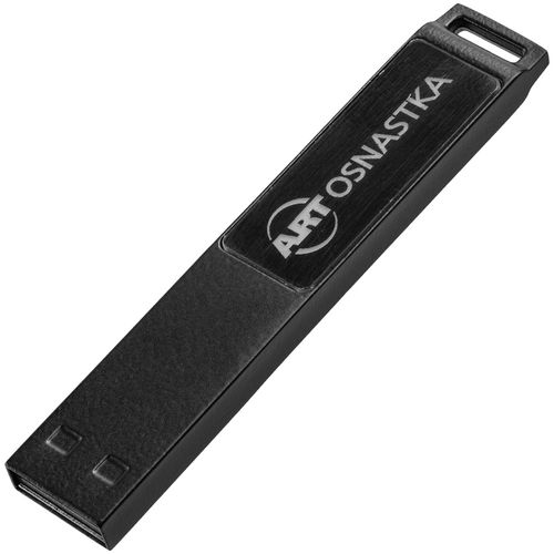 Флешка markBright Black с зеленой подсветкой, 32 Гб