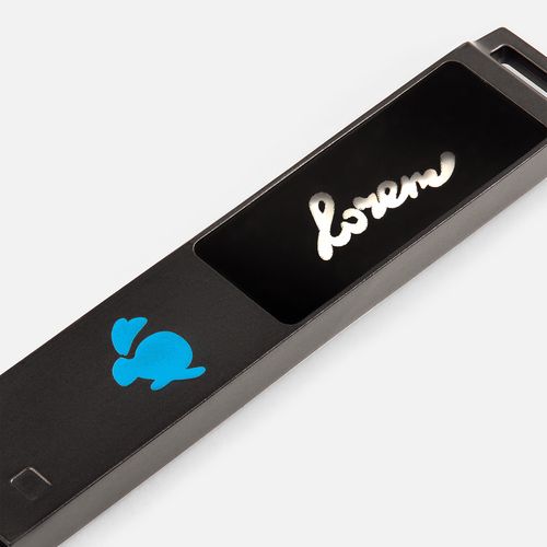 Флешка markBright Black с зеленой подсветкой, 32 Гб