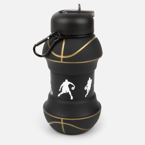 Складная бутылка для воды Basketball Flex, черная