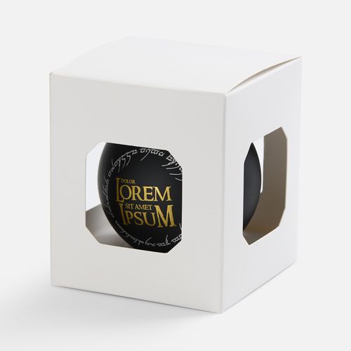 Елочный шар Finery Matt, 8 см, матовый черный