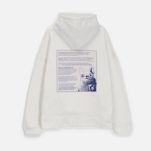 Худи оверсайз унисекс Tolla, молочное