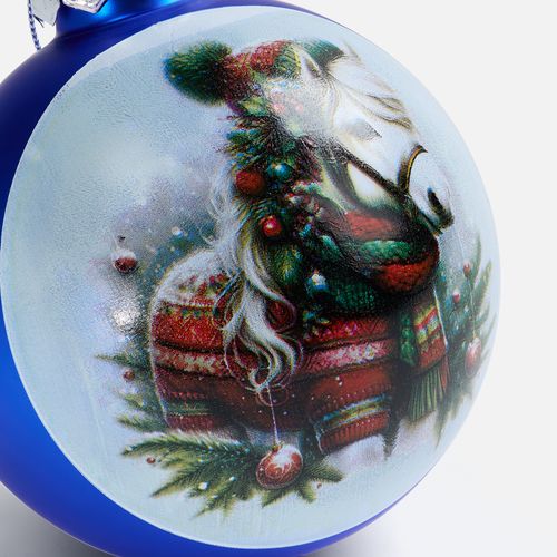 Елочный шар Finery Matt, 8 см, матовый синий