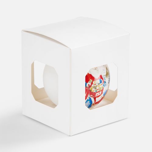 Елочный шар Finery Matt, 8 см, матовый белый