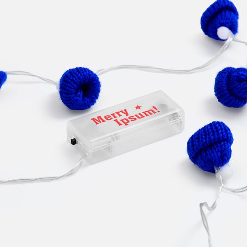 Гирлянда Cosy Poms, синяя