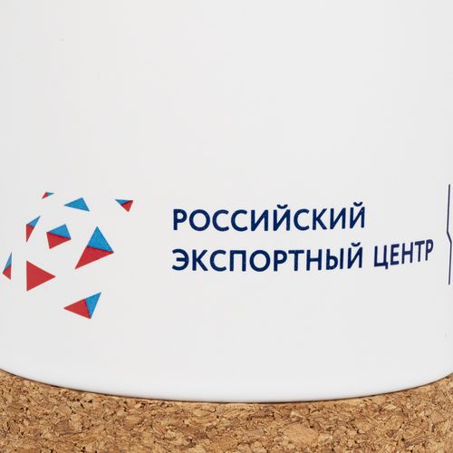 Кружка с пробковой подставкой Corky, белая