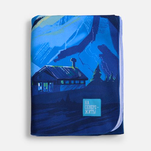 Лейбл тканевый Epsilon, L, голубой