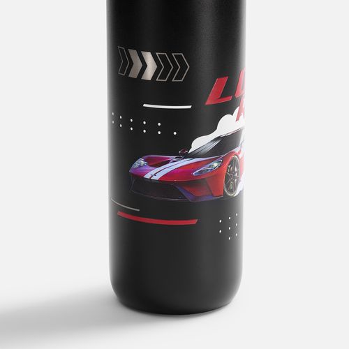 Термостакан X1 с цветной кнопкой, черный с зеленым