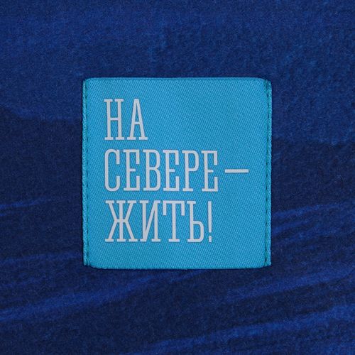 Лейбл тканевый Epsilon, L, голубой